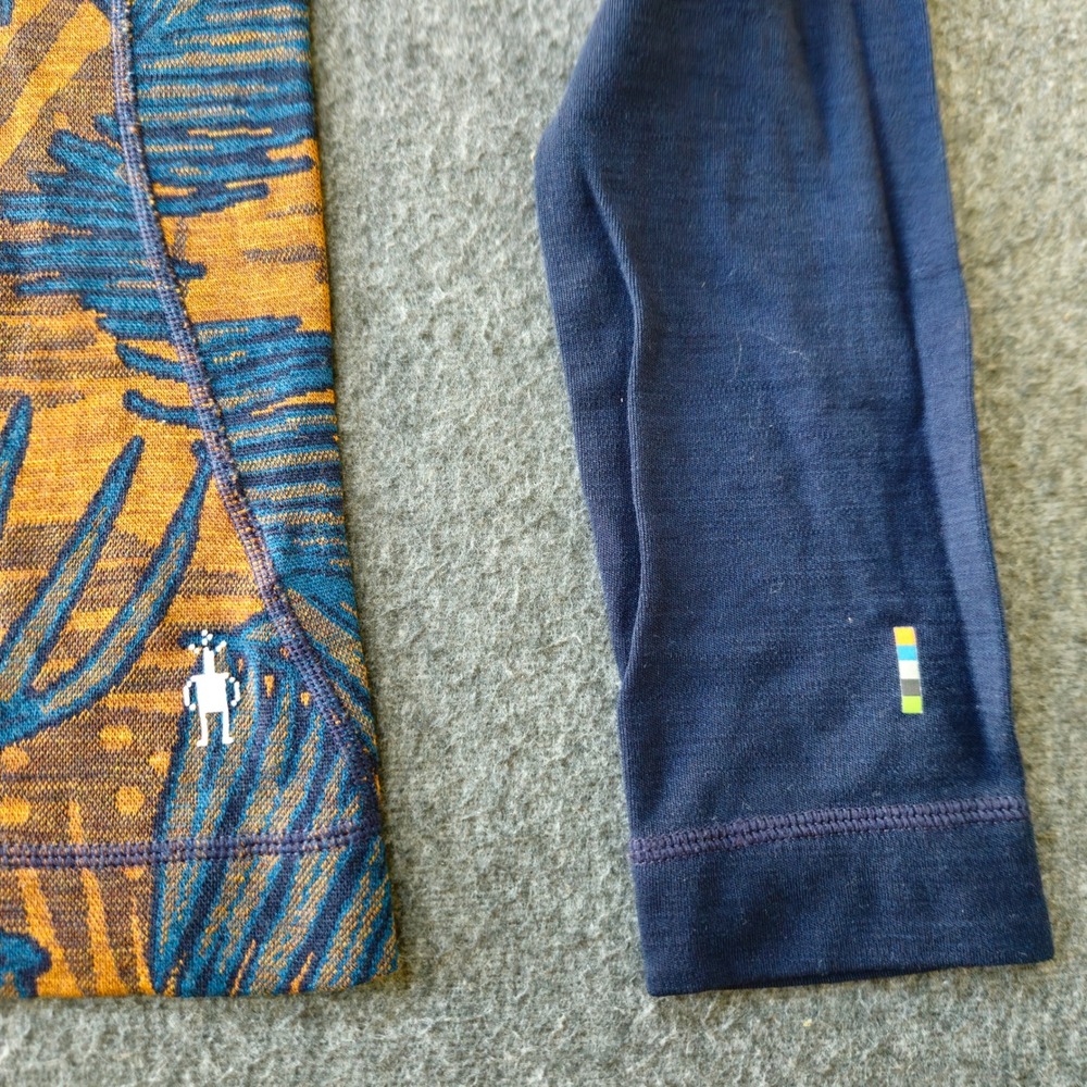Smartwool Merino 250 Base Layer M Navy Palm Merino Wool Outdoors Hiking Granola - Picture 6 of 10